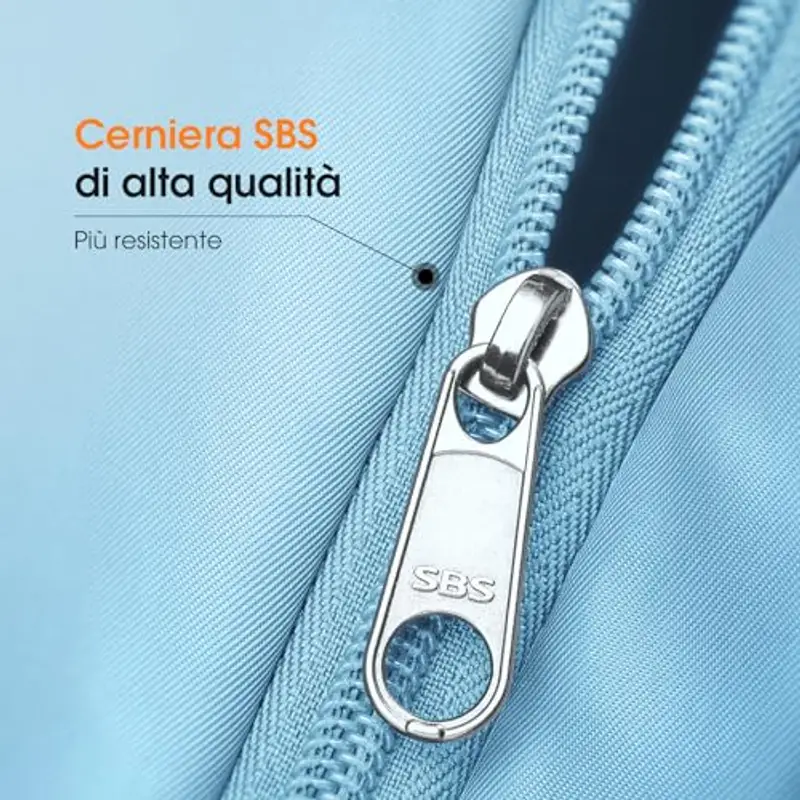 Zaino Ryanair 40x20x25 Zaino da Vaggio bagaglio a mano ryanair 12 Tasche zaino sottovuoto viaggio con Borsa Scarpe Separata per Donne e Uomini Bagaglio a mano, 20L (Blu, 40x20x25) miniatura 3