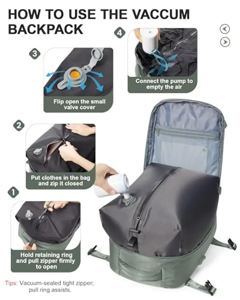 Livbote Zaino da viaggio Uomo Verde 2109447 miniatura 3