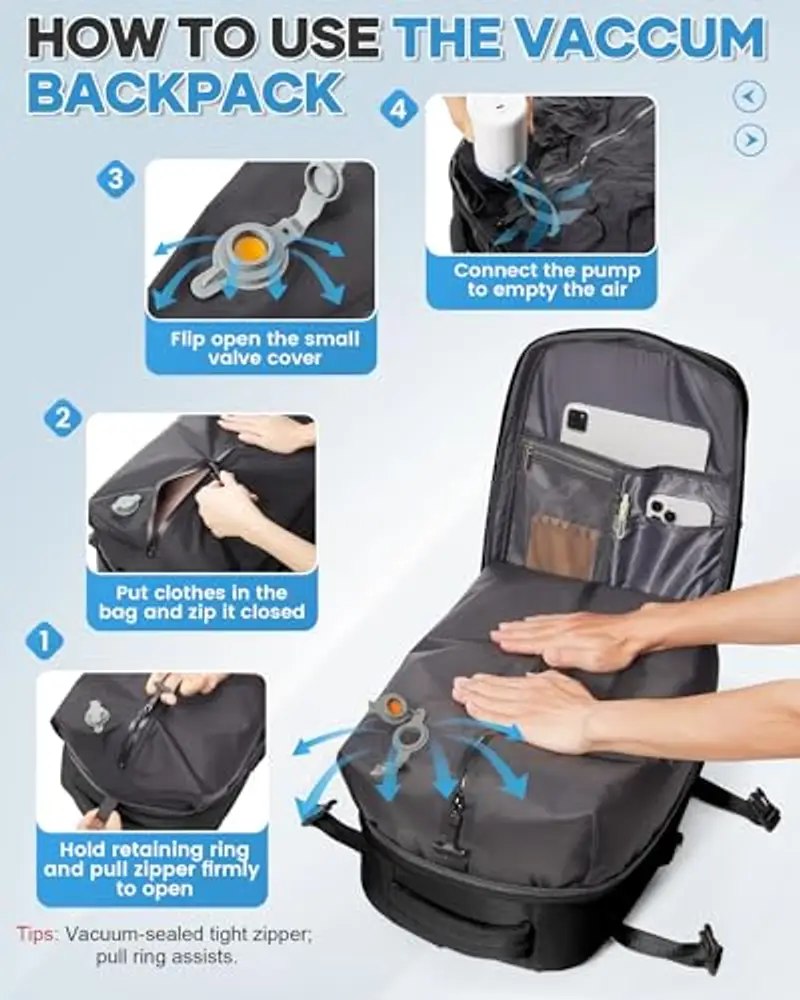 Livbote Zaino da viaggio Uomo Nero 797768 miniatura 3