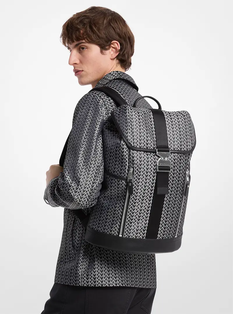 Zaino stile aviatore Eli con logo jacquard MK2000 - Michael Kors miniatura 2