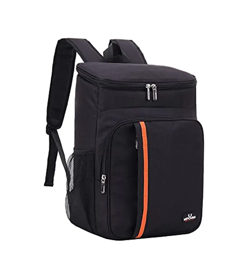 Zaino Termico Frigo 22L, Borsa Termica Porta Pranzo, Borsa Frigo Isoterma Impermeabile O cibi e Bevande Refrigerati per Picnic Escursionismo Campeggio Barbecue Campeggio Eventi Sportivi(Nero)