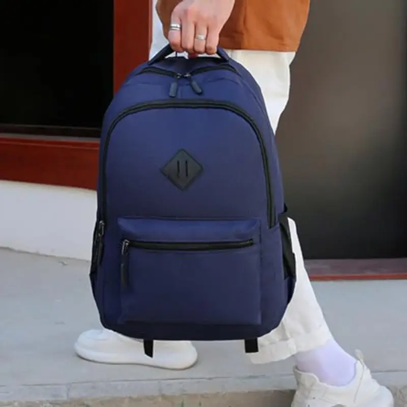 Zaino uomo donna zaino lavoro grande capacità zaino pc portatile 15 6 pollici impermeabile per scuola università viaggio business multifunzione coppia elegante per pendolari (Blue, 30x18x45cm) miniatura 3