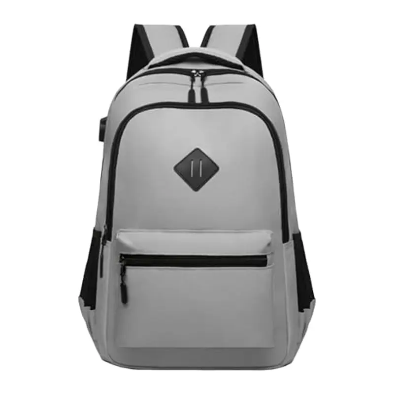 Zaino uomo donna zaino lavoro grande capacità zaino pc portatile 15 6 pollici impermeabile per scuola università viaggio business multifunzione coppia elegante per pendolari (Grey, 30x18x45cm)