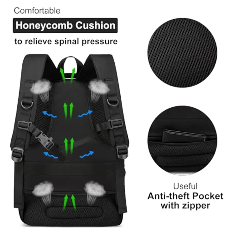 YIORMIOR Zaino scuola Uomo Nero 1601012 miniatura 3