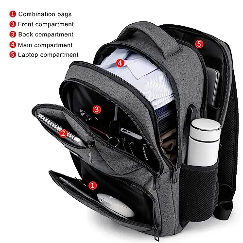 RJEU Zaino scuola Uomo Grigio 3324211 miniatura 2