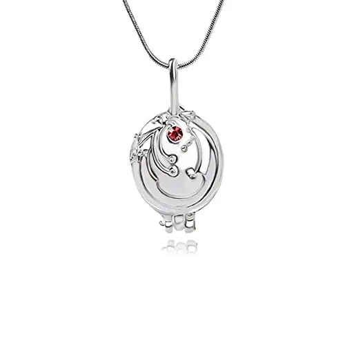Zaky The Vampire Jewelry - Collana con anello e medaglione, set vampiro, Elena Gilbert, con apertura a medaglione,