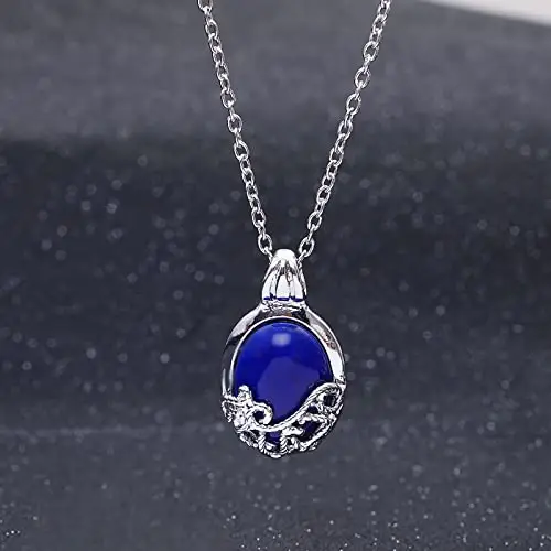 Zaky The Vampire Jewelry - Collana con anello e medaglione, set vampiro, Elena Gilbert, con apertura a medaglione miniatura 3