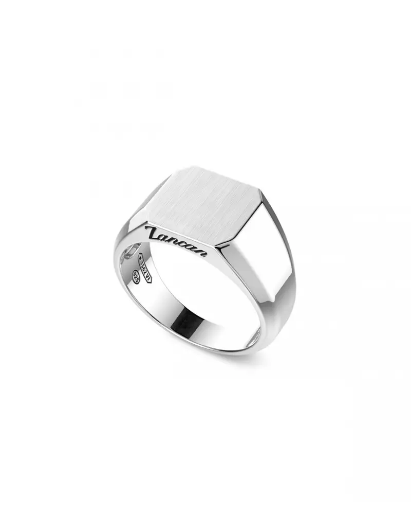 Anello ZANCAN Uomo in argento 925 ESA068 forma ottagonale Misura 21