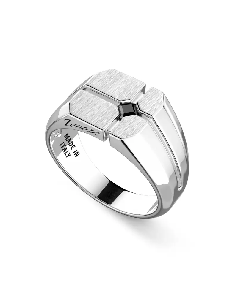 Anello ZANCAN Uomo in argento 925 ESA094-NE Misura 23