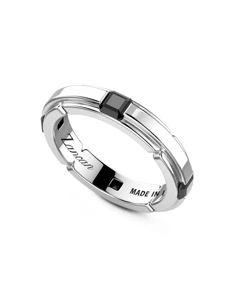 Anello ZANCAN Uomo in argento 925 ESA096-NE Misura 22