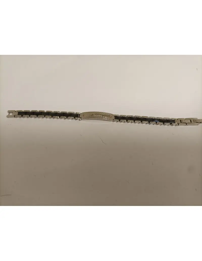 Bracciale ZANCAN Uomo in Acciaio e PVD nero EHB348