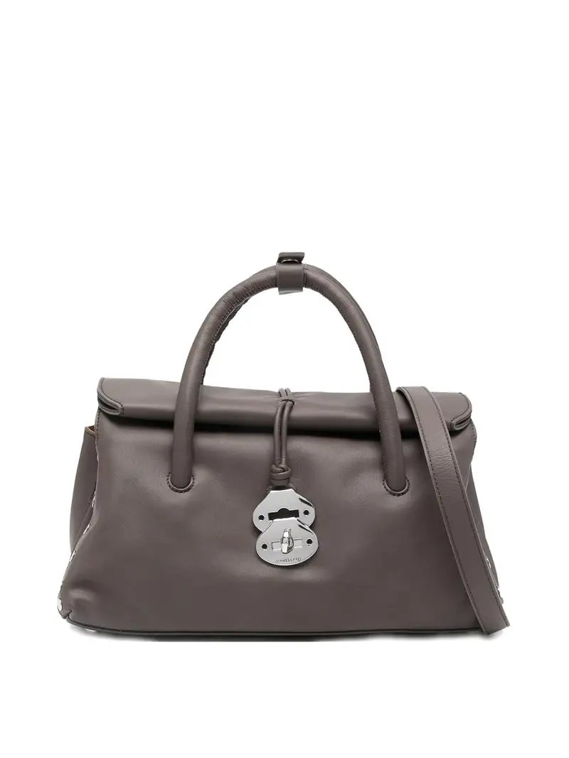 Borsa a mano piccola in pelle Dotta Centauro Marrone