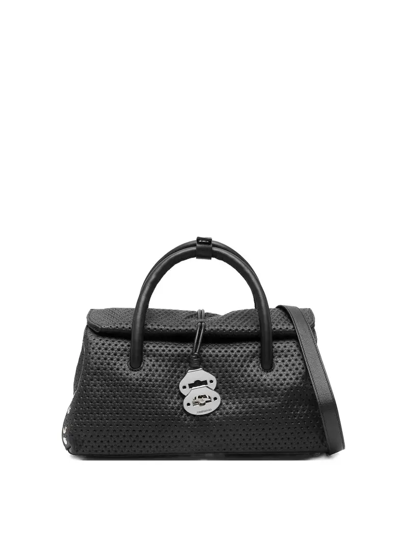 Borsa a mano piccola in pelle Nero