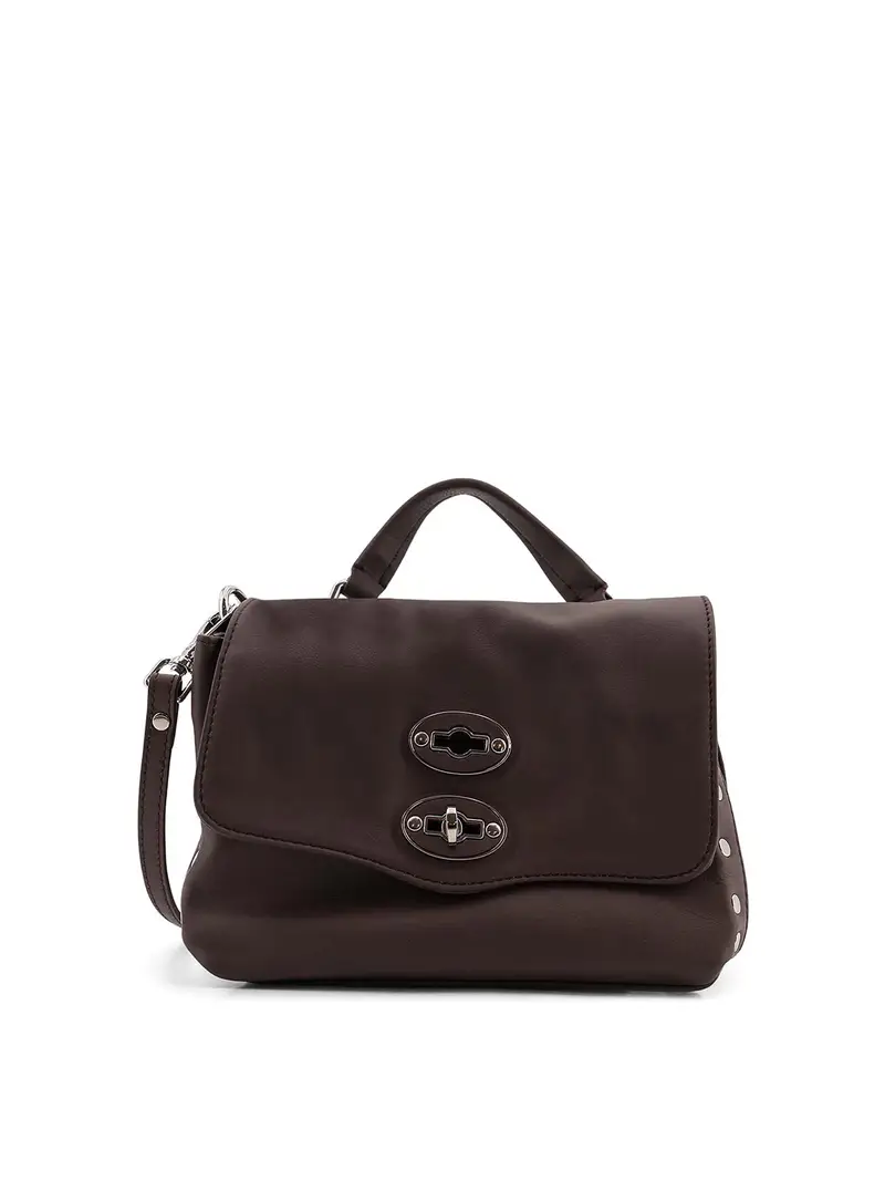 Borsa A Tracolla Postina Baby In Pelle Marrone