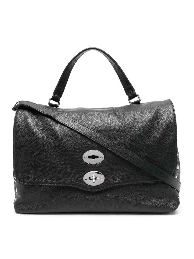 Borsa Postina m daily in pelle Nero