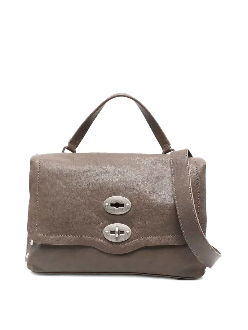 Borsa Postina Tabacco Baby in Pelle Grigio