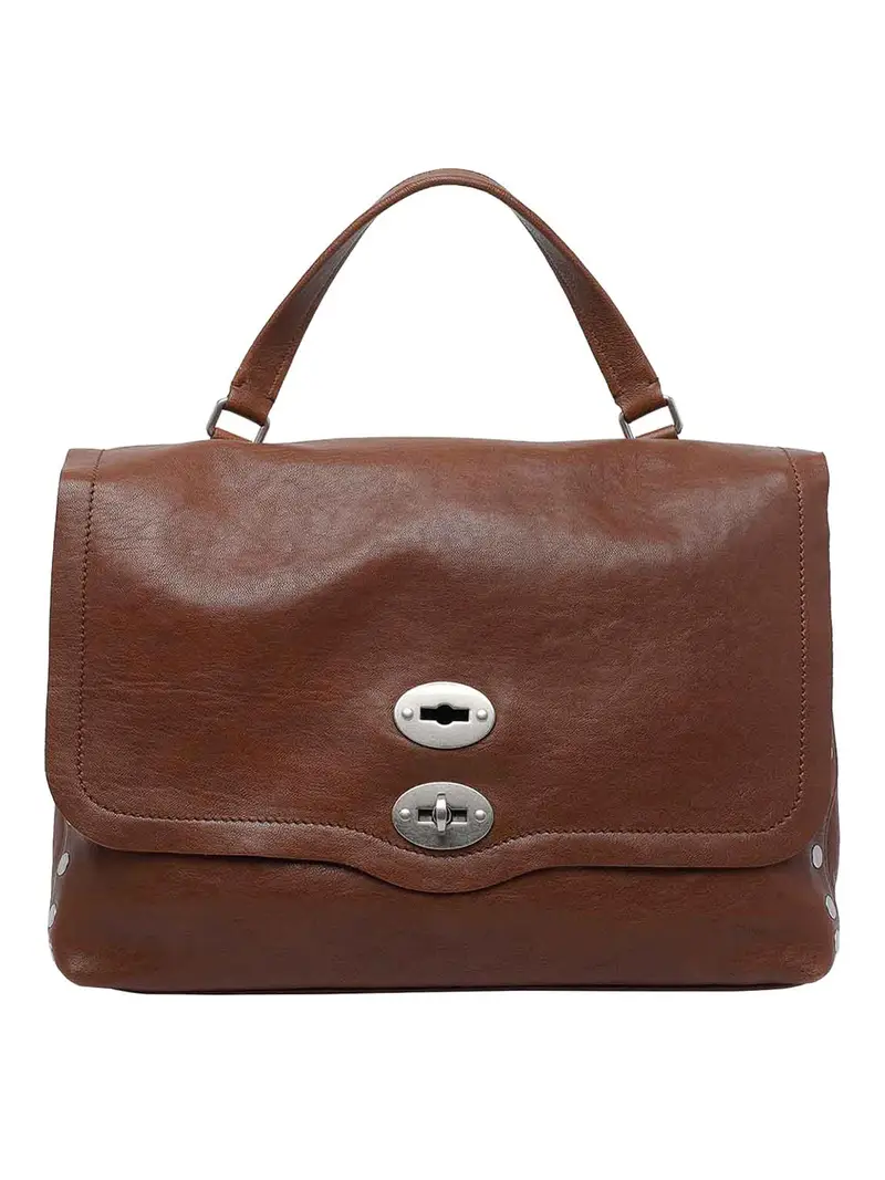 Borsa Postina Tabacco Media Marrone