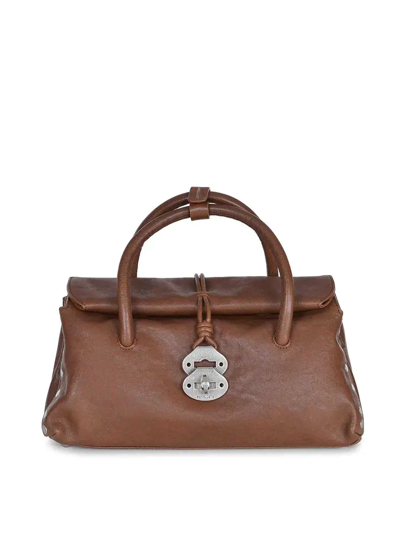 Borsa Realizzata In Pelle Marrone