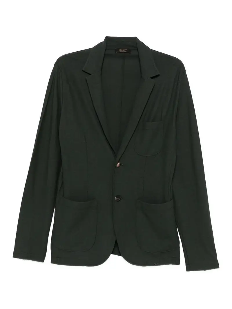 Blazer Con Tasche Applicate Verde