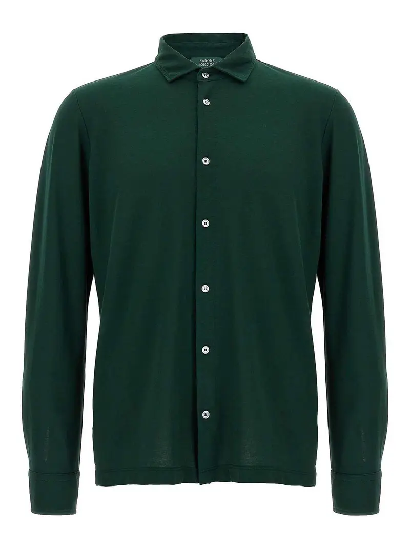 Camicia di cotone ghiaccio Verde
