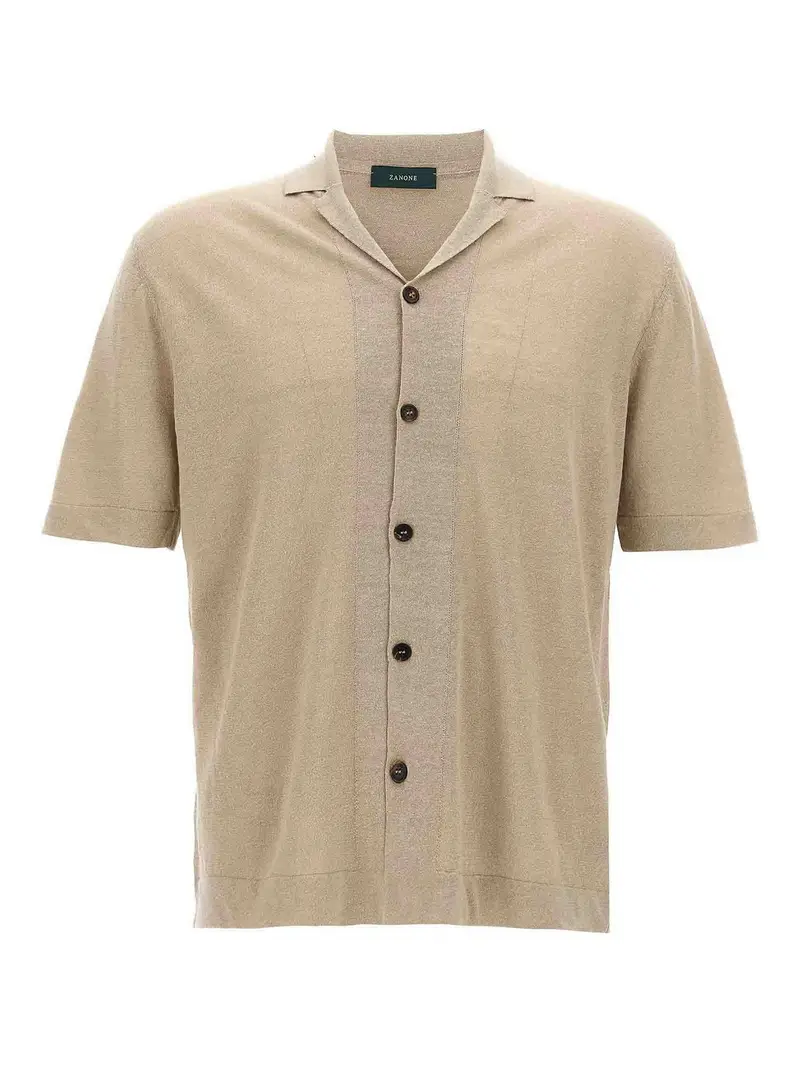 Camicia di lino Beige