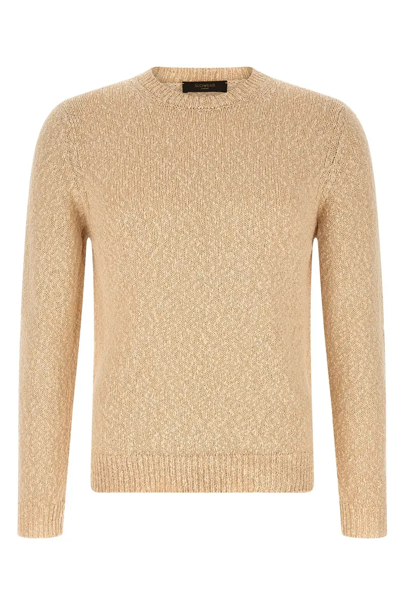 Maglione Filato Bicolore Beige