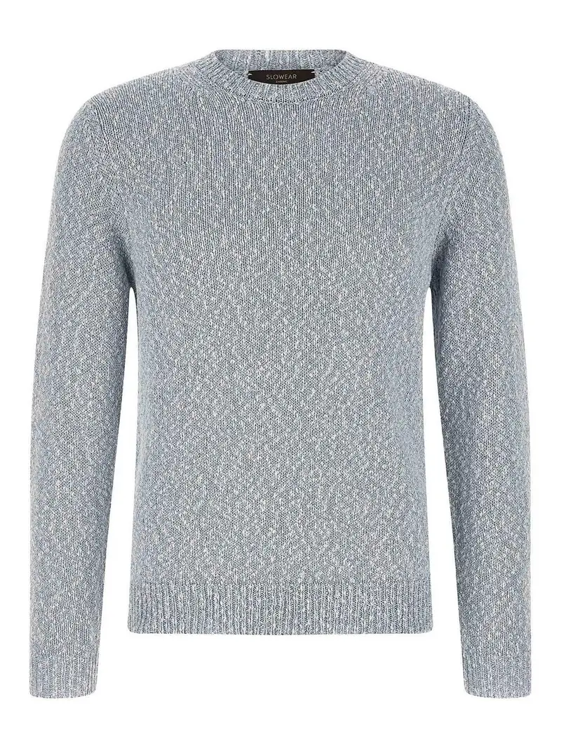Maglione in filato bicolore Azzurro