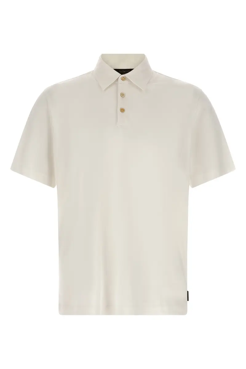 Polo Cotone Seta Bianco