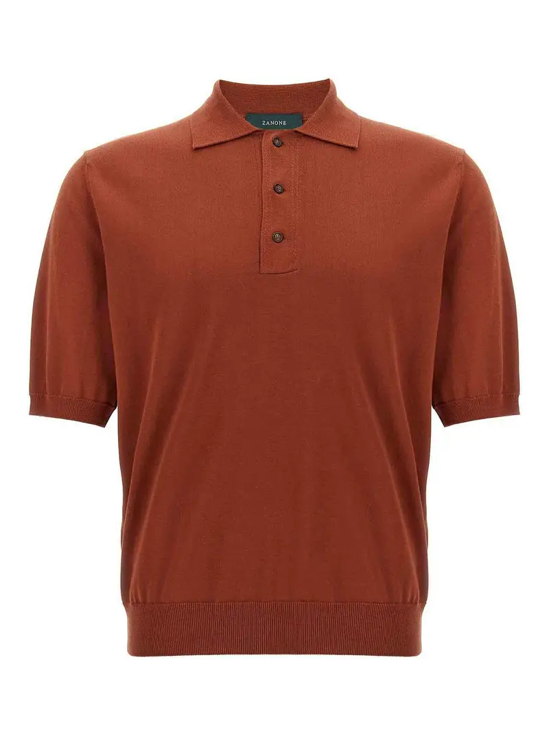 Shirt di polo di cotone Rosso