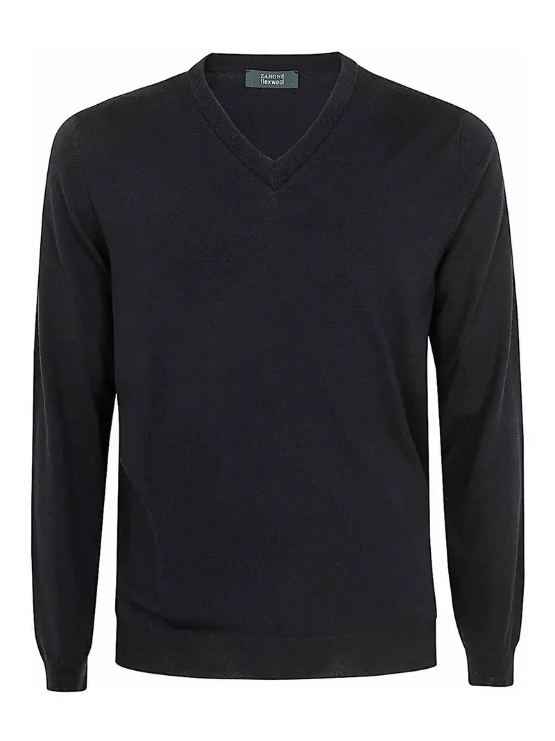 vestibilità slim con scollo a V Blu