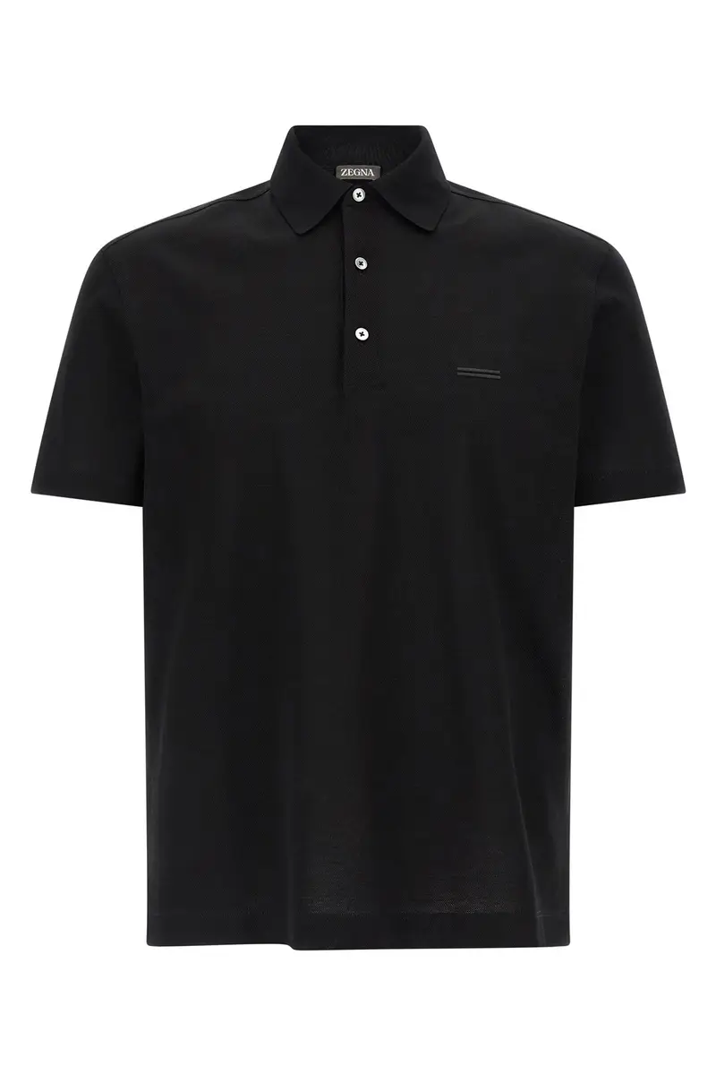 Polo Cotone Piqué Nero