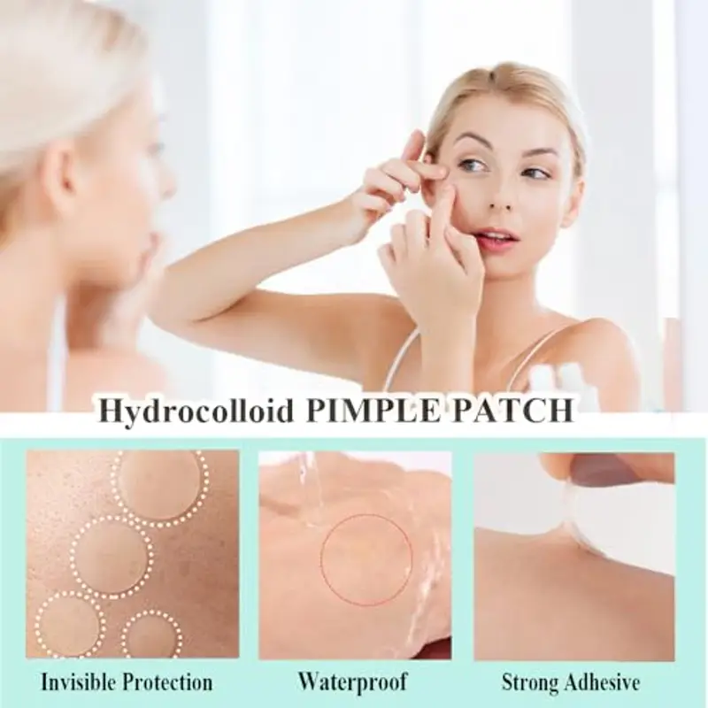 Zemolo 600 Pezzi Cerotti Brufoli Pimple Patch Brufoli Invisibili Idrocolloide Acne Pimple 2-In-1 Cerotti Per Brufoli con Olio Dell'Albero Del Tè Giorno e Notte Impermeabili e Traspiranti Patch Brufoli miniatura 3
