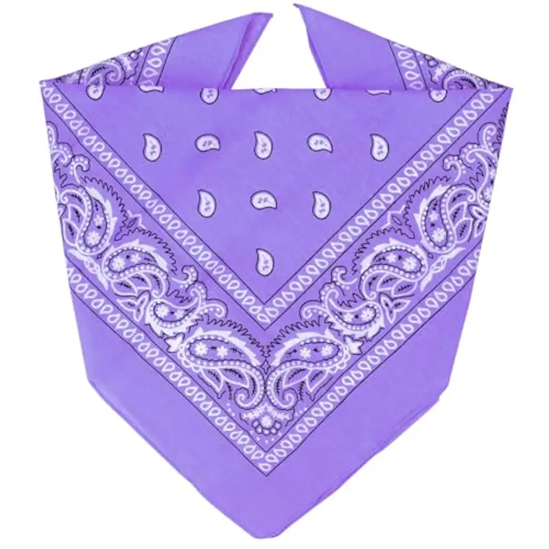 ZENO Bandana Lavanda – 100% Cotone & Fibre Naturali – Foulard Lavanda Senza Poliestere – Alta Qualità, Morbida,