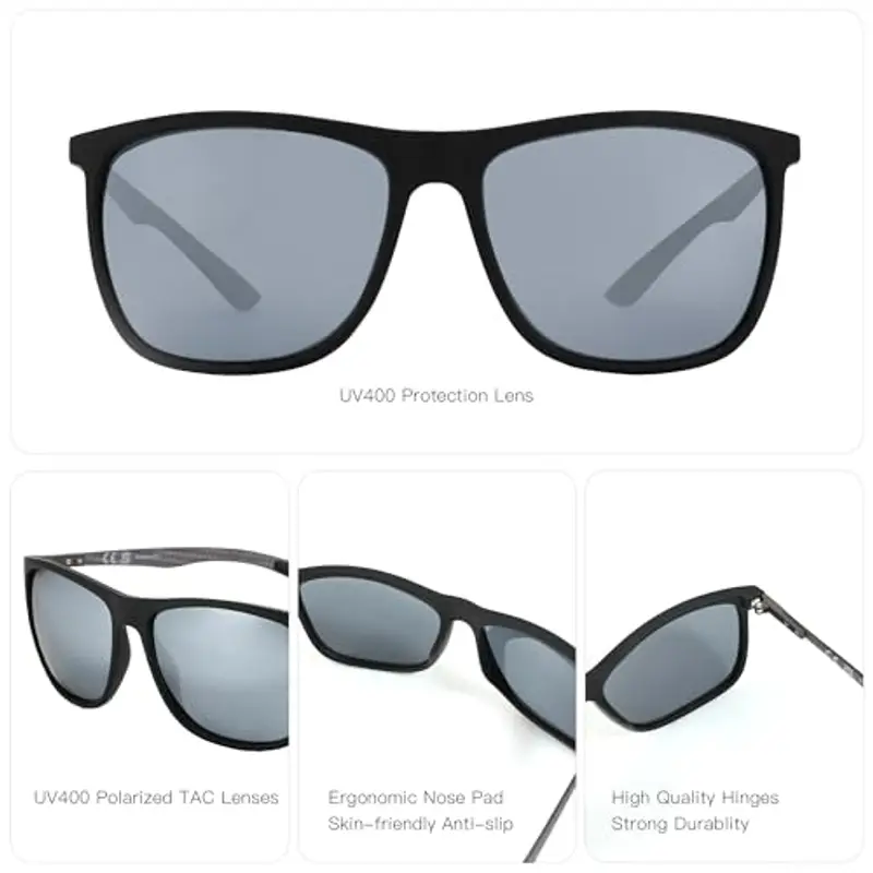 ZENOTTIC Occhiali da sole Uomo Argento 1602487 miniatura 3