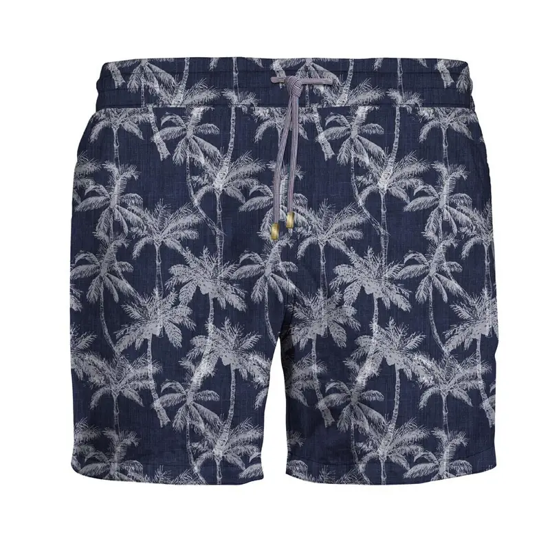 Costume Boxer Palme Blu Uomo 46