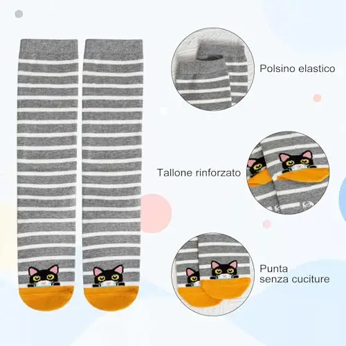 ZFSOCK Calzini Ginocchio Bambina Ragazze: Calze Lunghi Senza Cuciture in Cotone per Bimba - Calzettoni Gambaletto miniatura 2