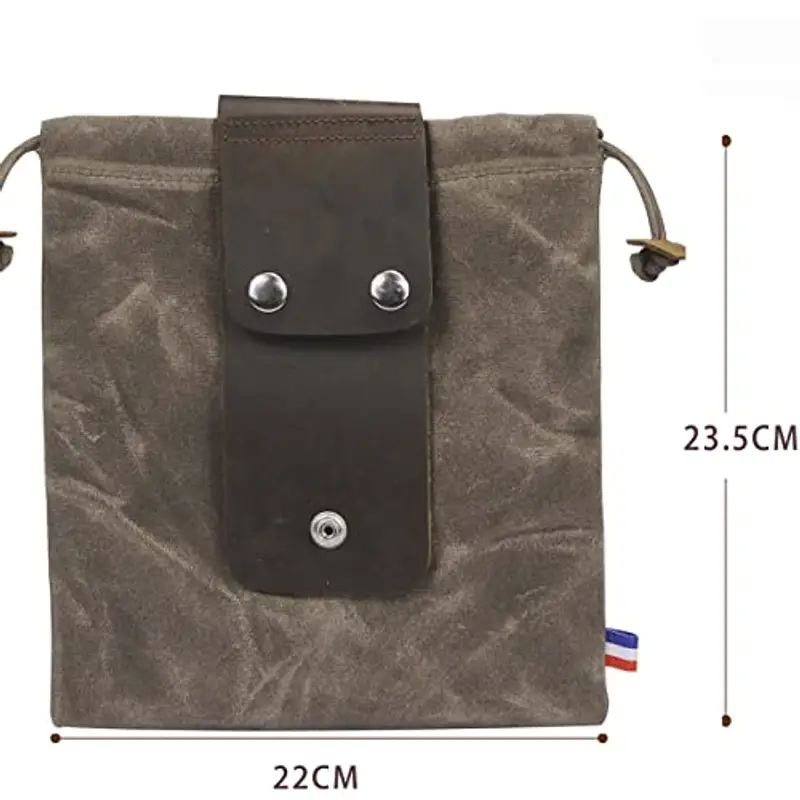 ZhaoCo Custodia per Foraggiamento in Tela per Escursionismo, Borsa per Foraggiamento Pieghevole in Tela Cerata Con miniatura 2