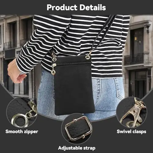 ZHITENG Borsa a tracolla Donna Nero 2799565 miniatura 3