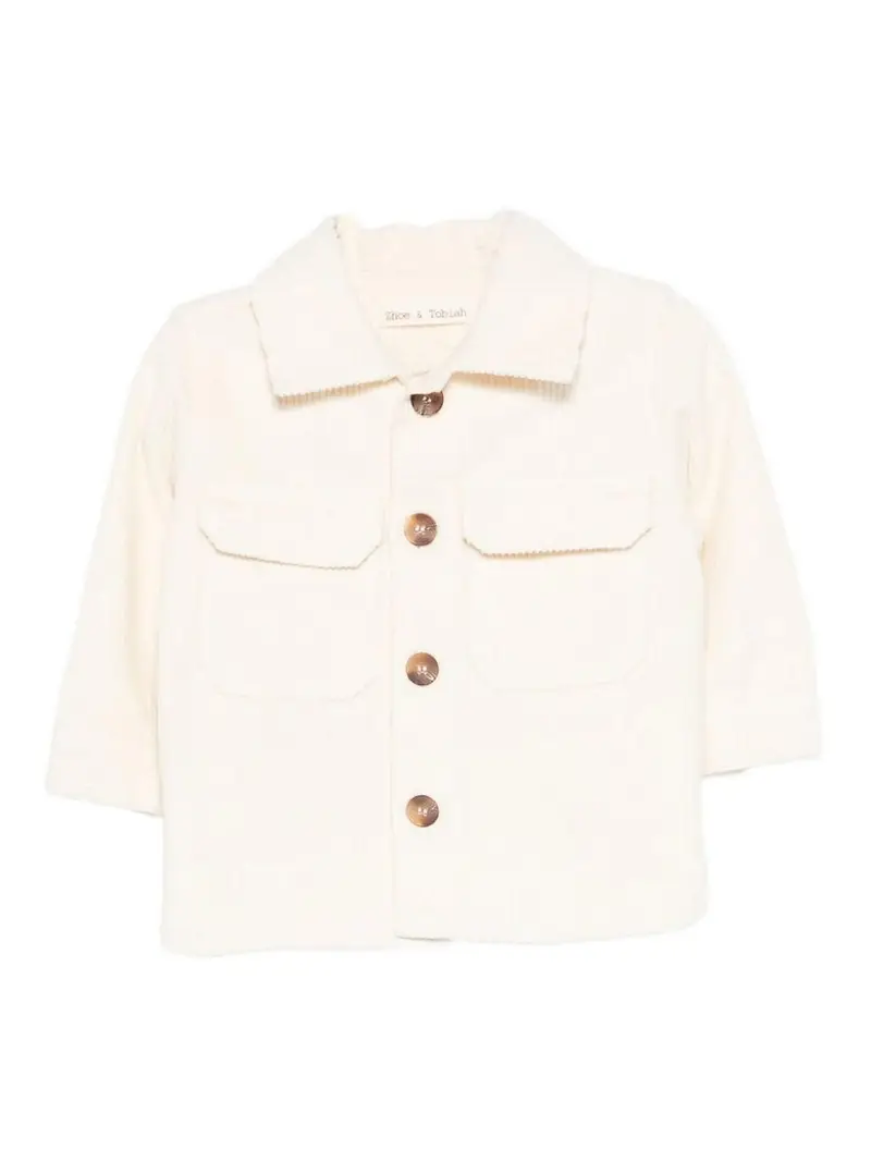 Camicia In Velluto A Coste Beige