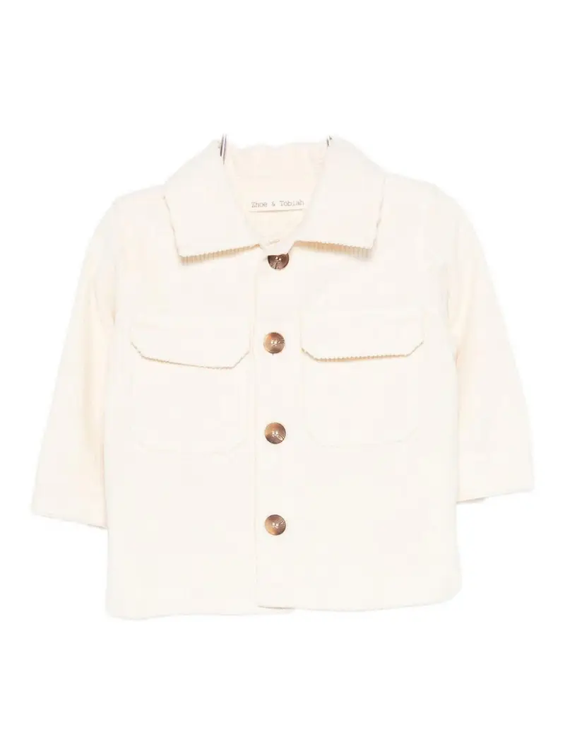 Camicia In Velluto A Coste Beige