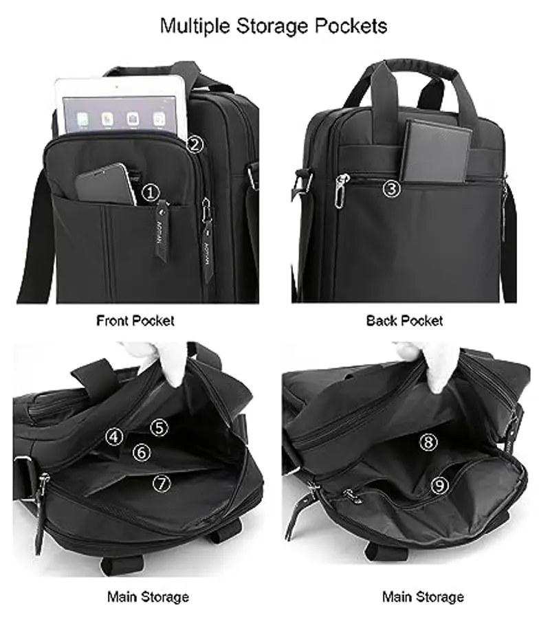 Zhongningyifeng Borsa a tracolla Uomo Nero 815303 miniatura 3