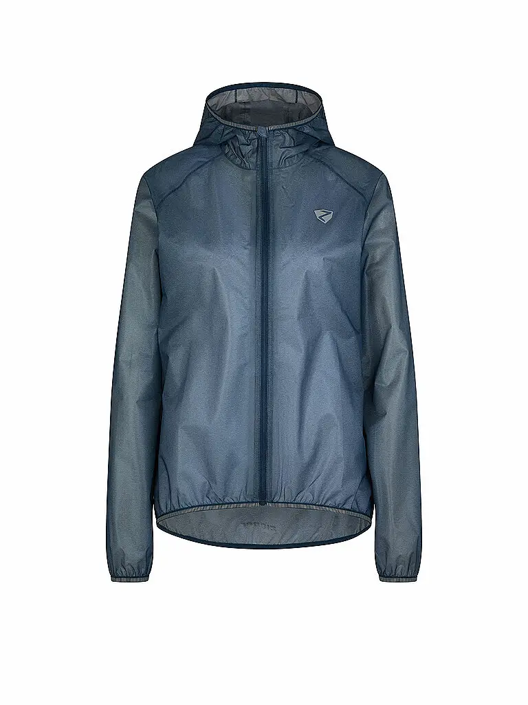 Giacca antipioggia da donna Natina con cappuccio blu | 34