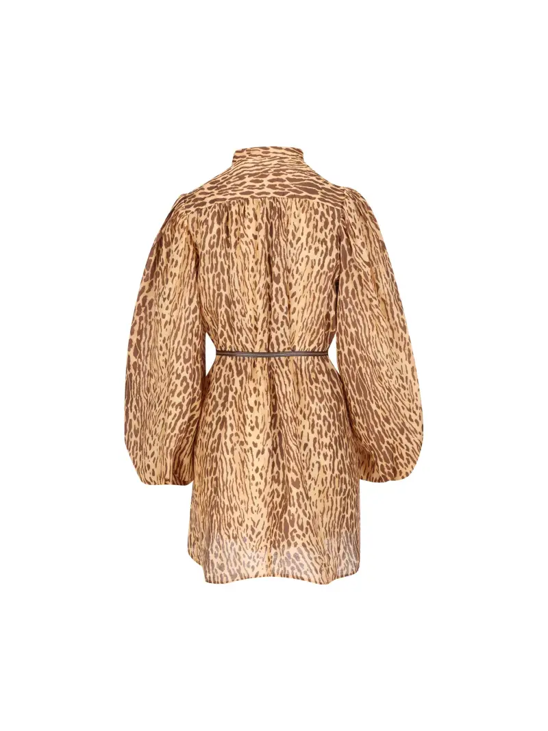 Abito In Lino MARRONE miniatura 2