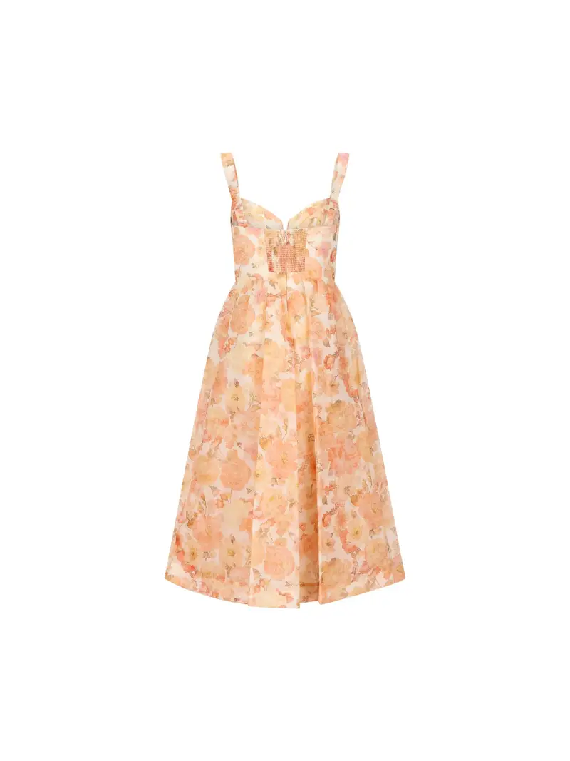 Abito Midi Con Drappeggio Rebellion ARANCIONE miniatura 2