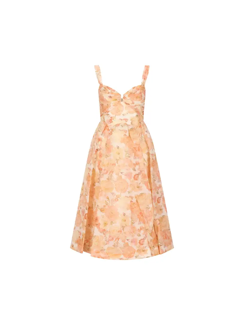 Abito Midi Con Drappeggio Rebellion ARANCIONE