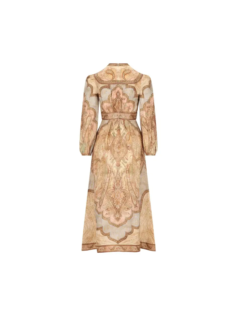 Abito Midi Scollato Wanderlust BEIGE miniatura 2