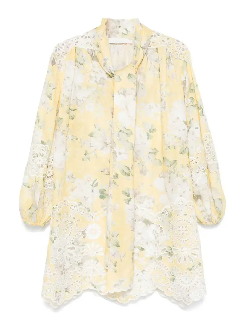 Acacia Linen Mini Dress Giallo