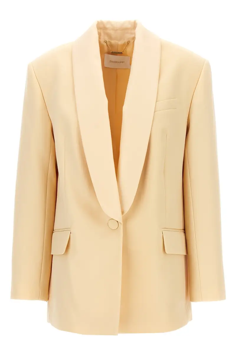 Blazer Illustration Shawl Tux Jacket Beige