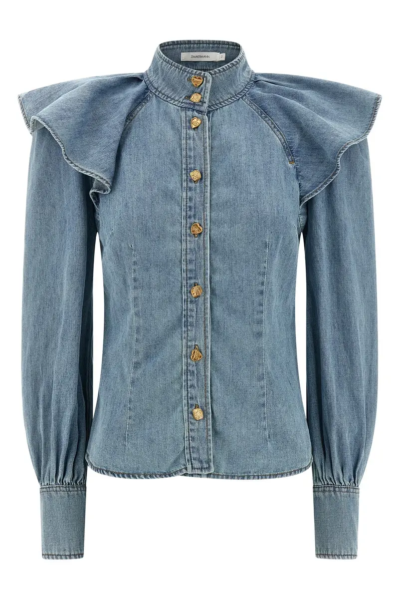 Blusa Crush Denim Blu