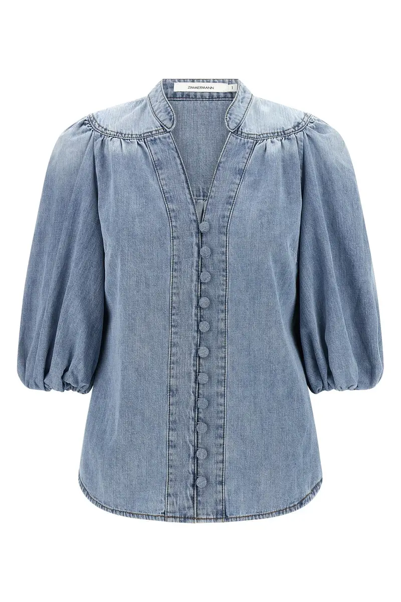 Blusa 'Lucky' Azzurro